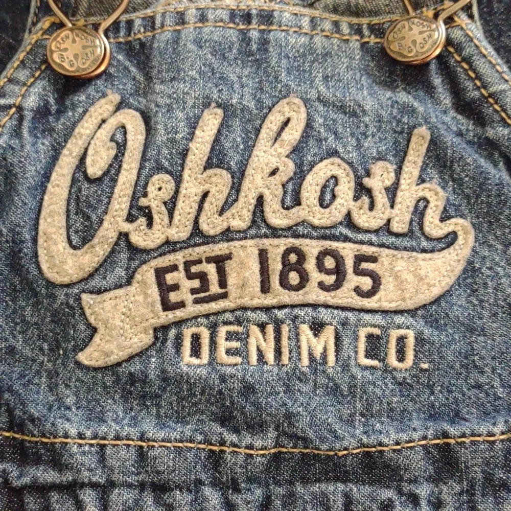 Vintage Oshkosh B'Gosh Denim‎ Overalls Vestbak Size 6 Months Casual